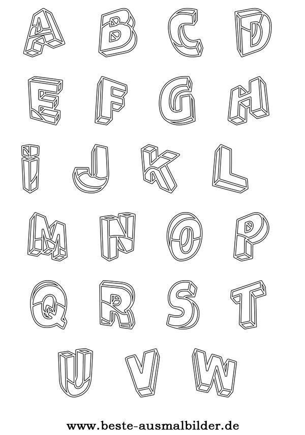 Hier sind schöne Buchstaben, angeordnet wie im Alphabet. 