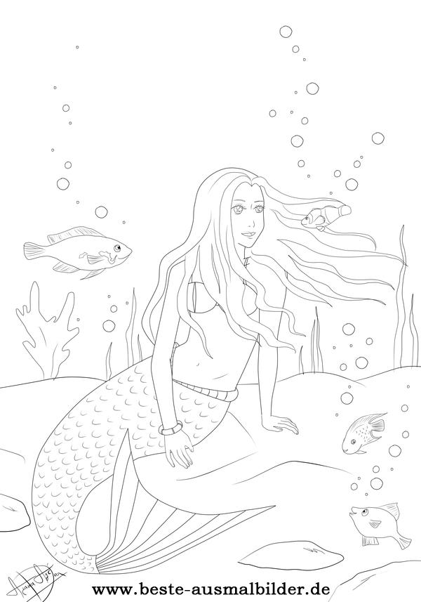 h2o just add water coloring pages printable - photo #24