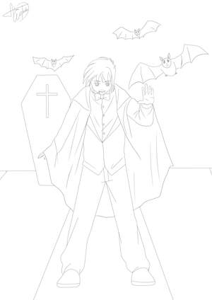 Ausmalbild Vampir