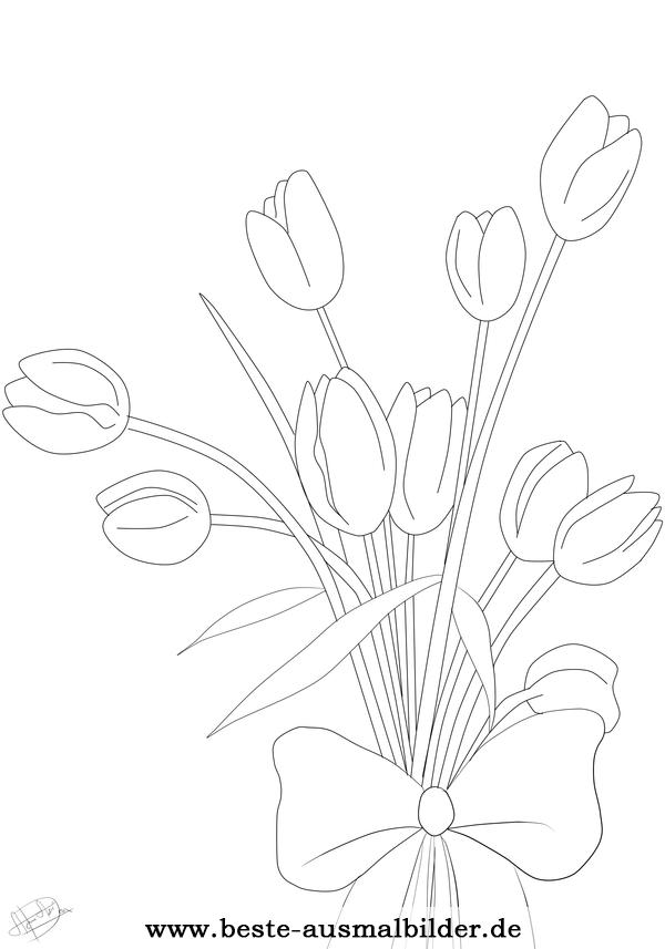 Ausmalbild Blumen