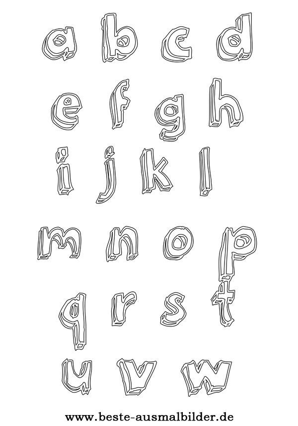 Ausmalbild Buchstaben Alphabet 2