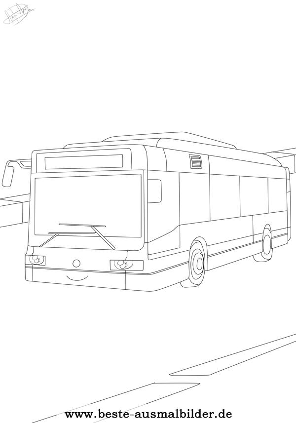 Ausmalbild Bus