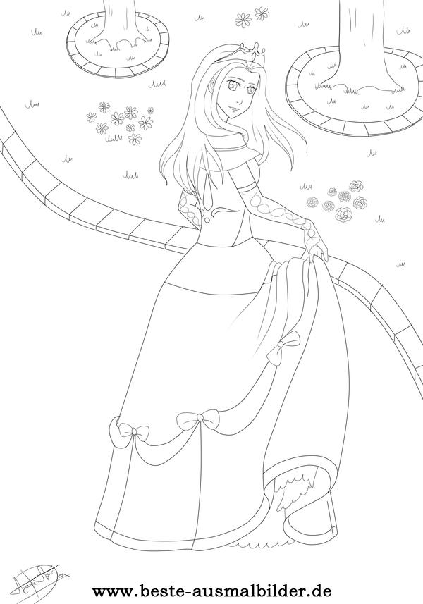 Ausmalbild Prinzessin 