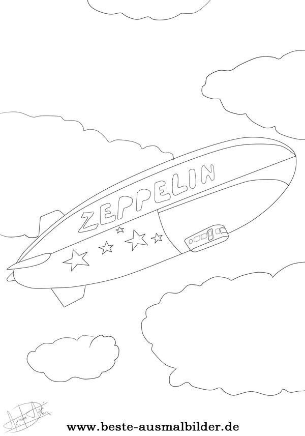 Ausmalbild Zeppelin