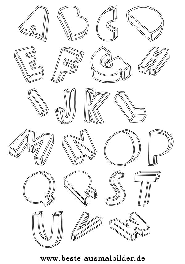 Buchstaben Malvorlage