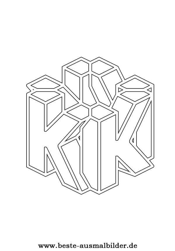 Malvorlage Buchstabe K
