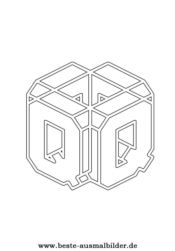 Malvorlage Buchstabe Q