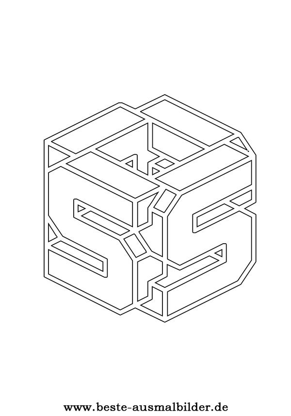 Malvorlage Buchstabe S
