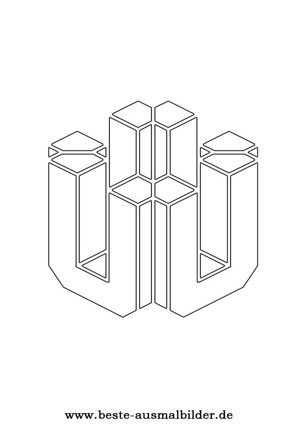 Malvorlage Buchstabe U