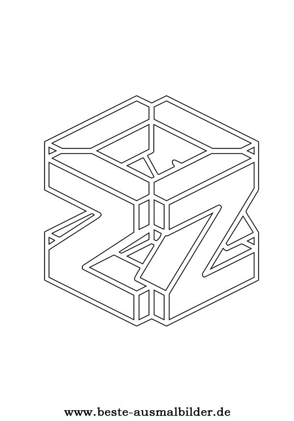 Malvorlage Buchstabe Z