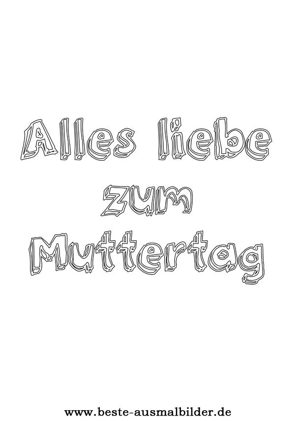 Malvorlage Muttertag