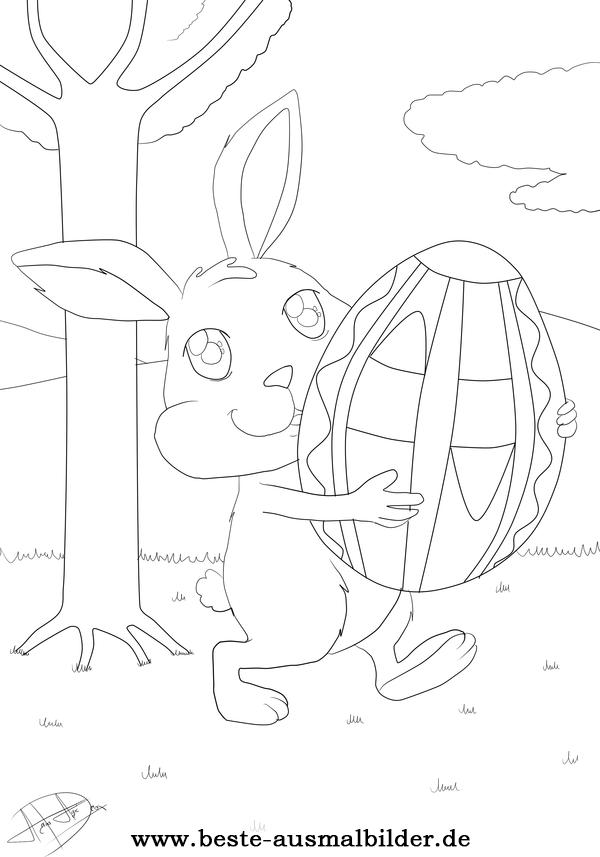 Malvorlage Ostern Osterhase