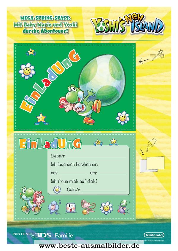 Yoshi Einladungskarte