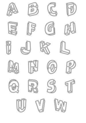 Alphabet Ausmalbild