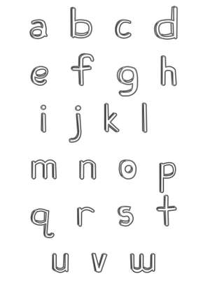 Ausmalbild Alphabet
