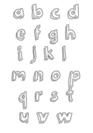 Ausmalbild Buchstaben Alphabet 2
