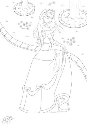Ausmalbild Prinzessin 