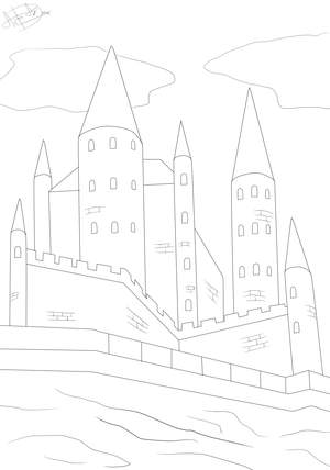 Ausmalbild Ritterburg