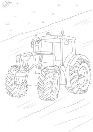 Ausmalbild Traktor