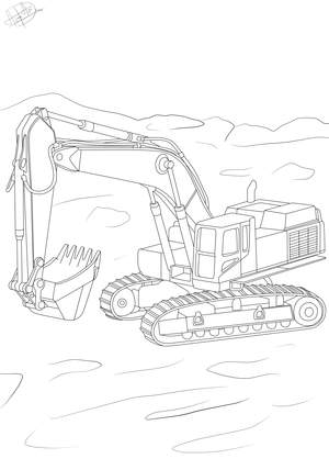 Bagger Malvorlage