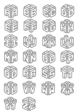 Ausmalbild Buchstaben Alphabet