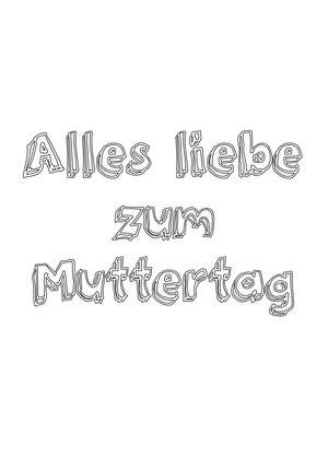 Malvorlage Muttertag