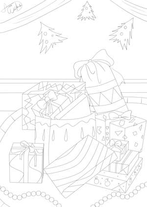 Malvorlage Weihnachtsgeschenke