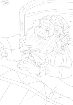 Malvorlage Weihnachtsmann