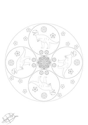 Mandala Dinosaurier