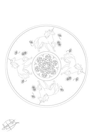 Mandala Einhorn