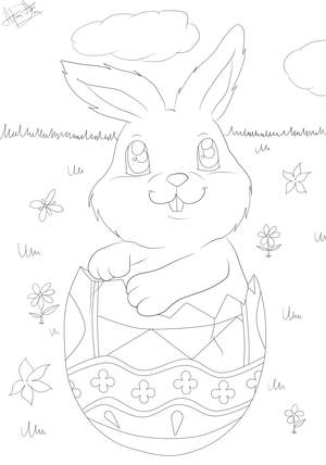 Osterhase Ausmalbild